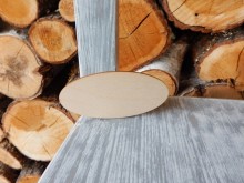 Dřevěná destička oválek 5 x 11 cm 