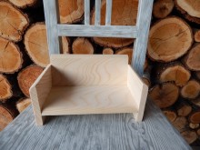 Dřevěné kanape pro panenky český výrobek