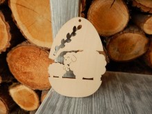 Dřevěný závěs Beránci ve vejci