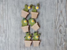 Nálepky Kaktusy 6 ks, 6 cm 