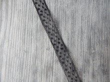Stuha krajka 1,7 cm x 9 metrů černá s puntíkem
