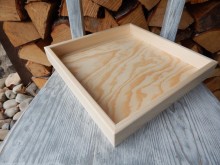 Dřevěný podnos čtverec 30 x 30 cm borovice český výrobek
