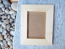 Dřevěný rámeček se sklem obdelník 18 x 13 cm