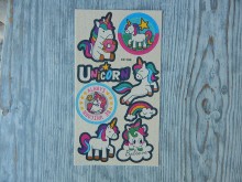 Nálepky na textil 13 x 25 cm Unicorn