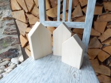 Dřevěný domeček smrk 12 x 20 x 4,5 cm český výrobek