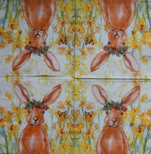 Ubrousky 33 x 33 cm Flower bunny