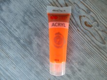 Akrylová barva 75 ml oranžová fluo 401