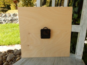Dřevěné hodiny čtverec překližka 30 cm
