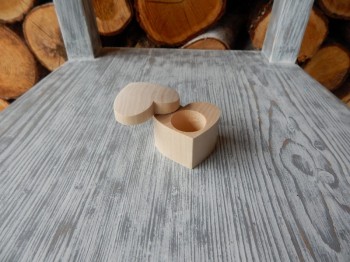 Dřevěná krabička Srdíčko nejmenší