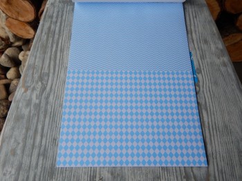 Barevné papíry A4 modré s motivem 15 archů