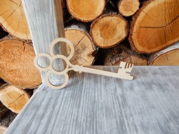 Dřevěný klíček výřez