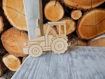 Dřevěný výřez traktor