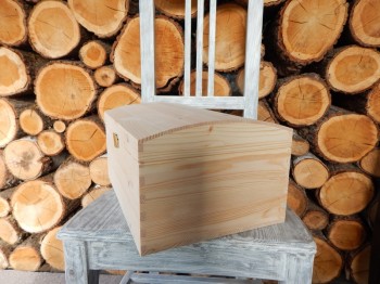 Dřevěná truhlička velká přírodní