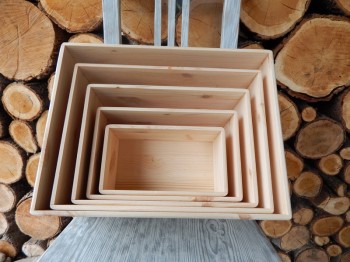 Dřevěný box velký falešný otvor
