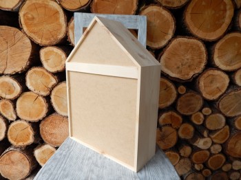 Dřevěná polička domek největší