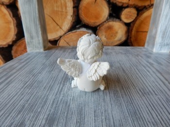 Anděl keramický bílý 6 cm