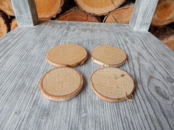 Dekorace dřevěná bříza 4 - 6 cm 