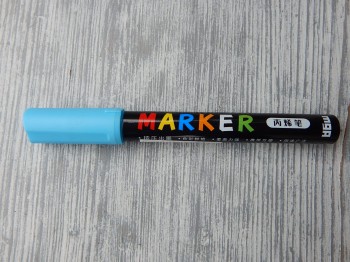 Akrylové pero - popisovač 2 mm modrý světlý