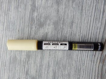Akrylové pero - popisovač 2 mm vanilkový