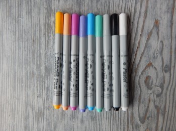 Sada Decor pen 7 pastel + 2 černá a bílá 1,5 mm