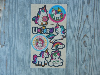 Nálepky na textil 13 x 25 cm Unicorn