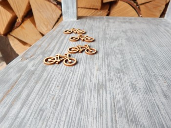 Dřevěný výřez bicykl