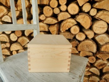 Dřevěná krabička obdelník velká přihrádky