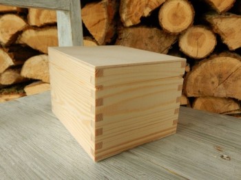 Dřevěná krabička obdelník - vysoká