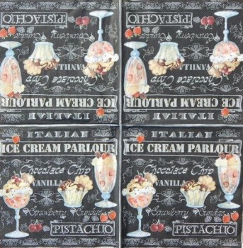 Ubrousky 33 x 33 cm Zmrzliny na černé - 1 kus