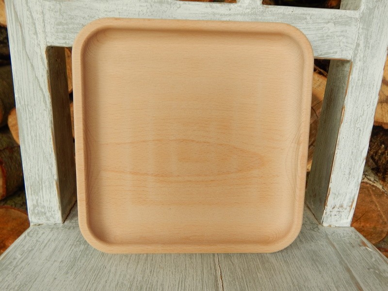 Dřevěný tácek čtverec 19 x 19 cm 