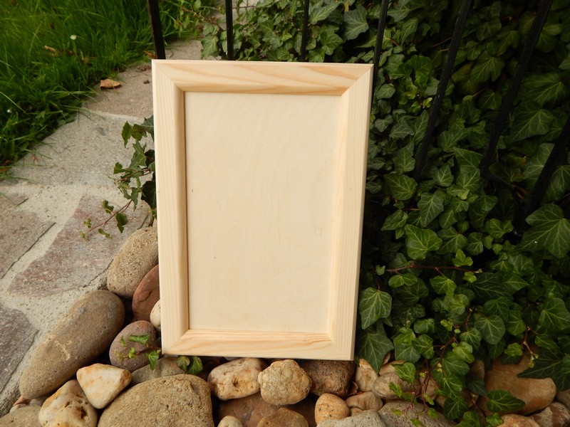 Dřevěný rámeček obdelník oblý velký