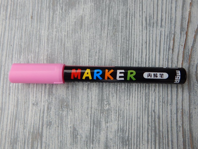 Akrylové pero - popisovač 2 mm růžový světlý