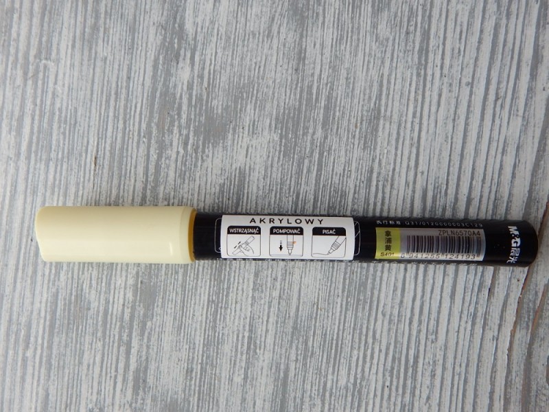 Akrylové pero - popisovač 2 mm vanilkový