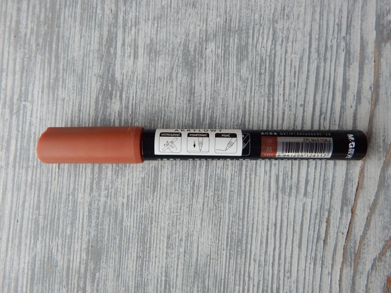 Akrylové pero - popisovač 2 mm zrzavý
