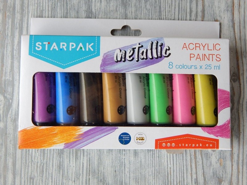 Barvy sada Starpak 8 barev x 25 ml metalic