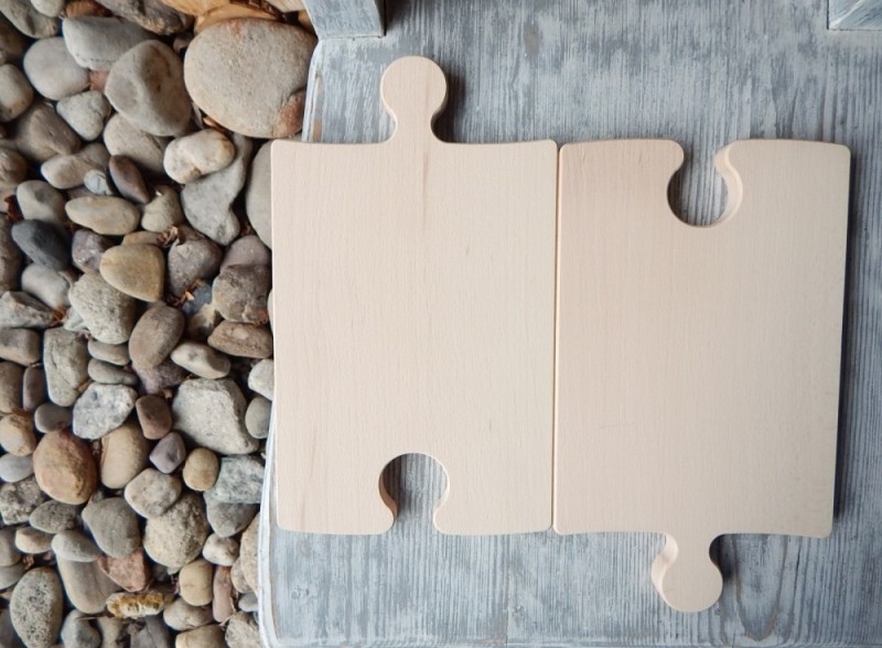 Dřevěné prkénko puzzle