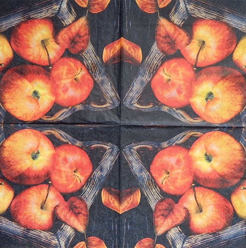 Ubrousky 33 x 33 cm Jablíčka na podnose