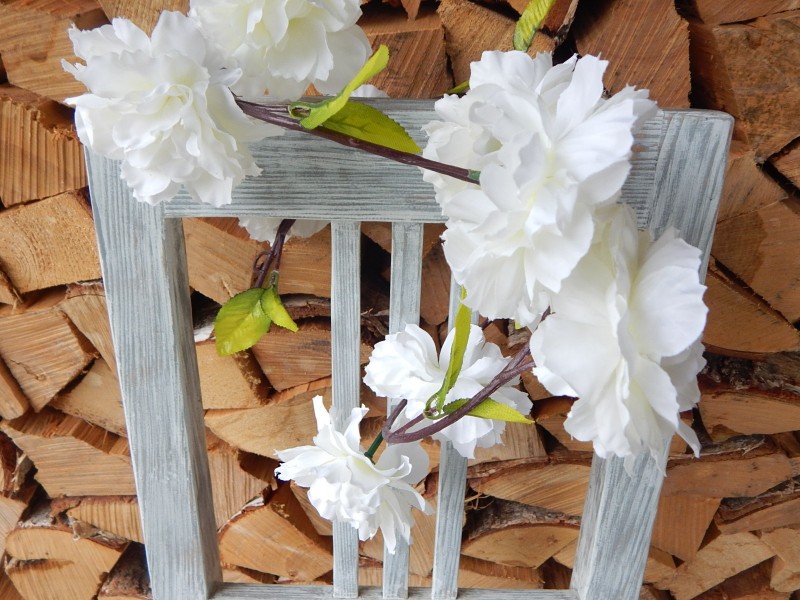 Girlanda květinová višeň 170 cm bílá