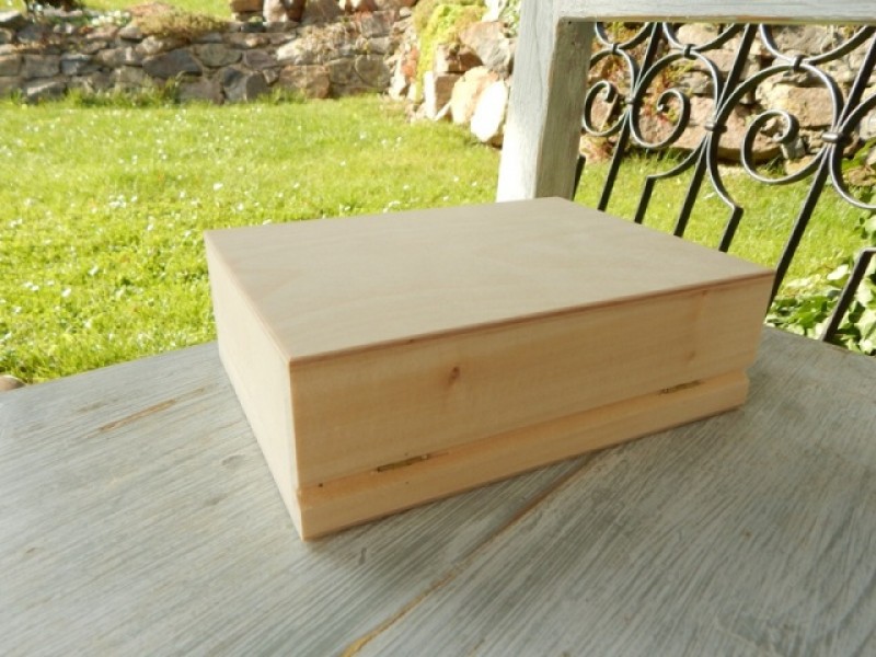 Dřevěná krabička obdelník 20 x 15 x 6,5 cm 